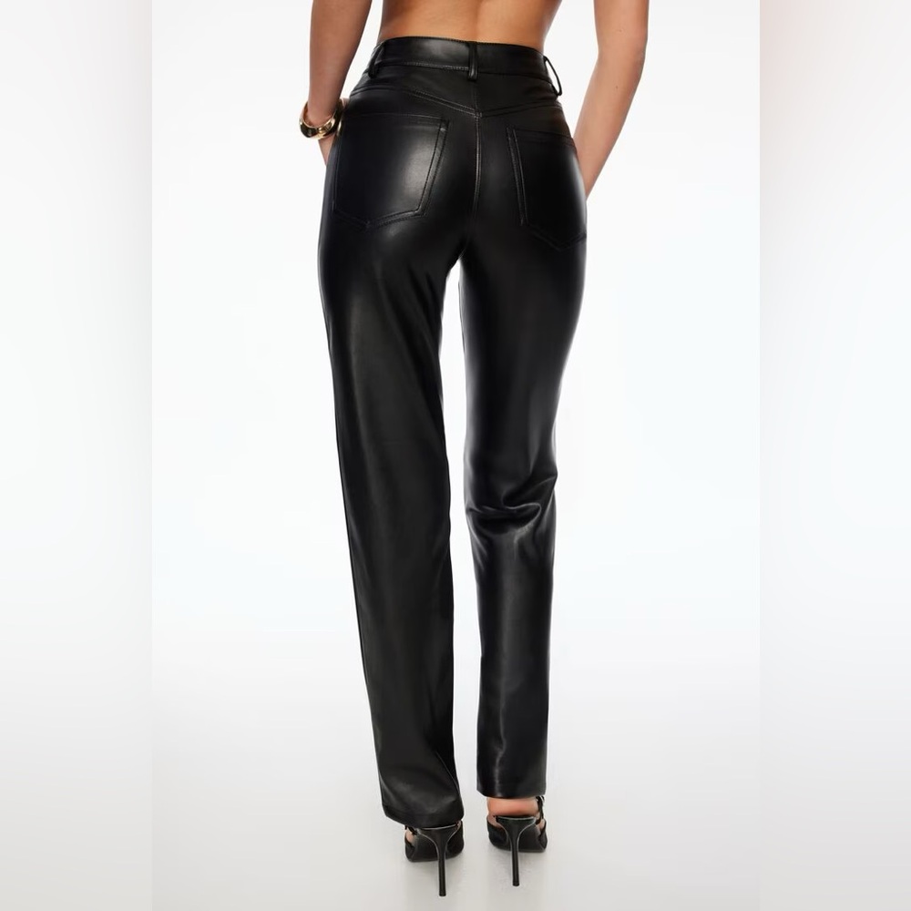 Dynamite Gisele Straight Leg Faux Leather Pants - Picture 3 of 6